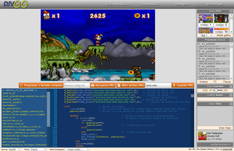 Div GO: Ejecutando juego Dr. Malvado
