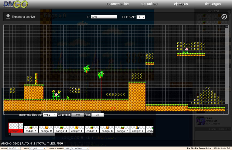 Div GO: Editor de mapa de tiles